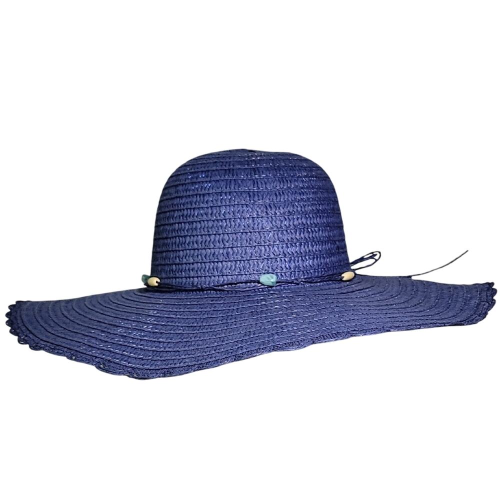 H by Halston Blue Sun Hat Womens One Size NWT